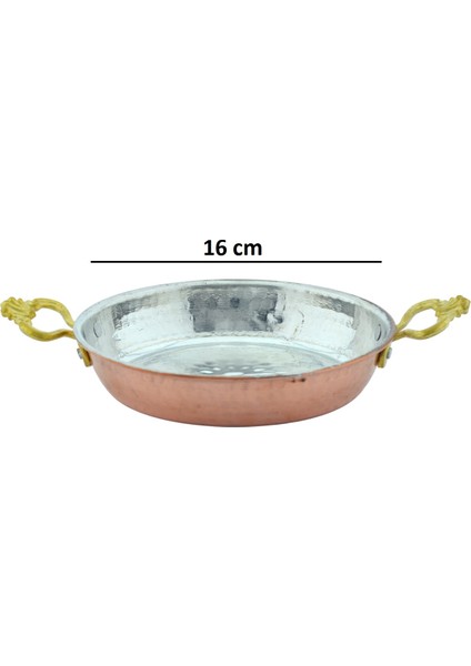 El Yapımı Bakır Omlet ve Yumurta Tavası,bakır Sahan Tava No2 (16 Cm)