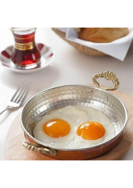 El Yapımı Bakır Omlet ve Yumurta Tavası,bakır Sahan Tava No2 (16 Cm)