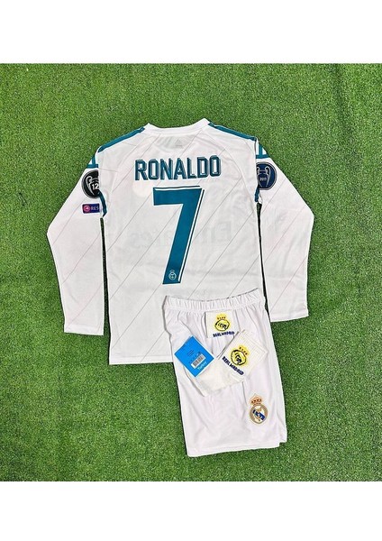 Kiev Şampiyonlar Ligi Finali Cristiano Ronaldo Uzun Kol Çocuk Forması 4'Lü Set (Armalı) fiyatları