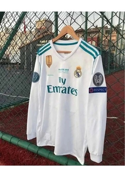 R.Madridd 2018 Kiev Şampiyonlar Ligi Finali Cristiano Ronaldo Forması (Uzun-Kol)