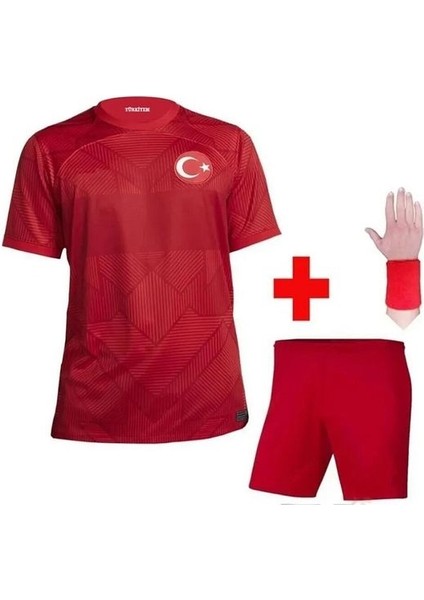 Türkiye Euro 2024 Isimsiz Kırmızı Çocuk Forması 4'Lü Set (Kırmızı)