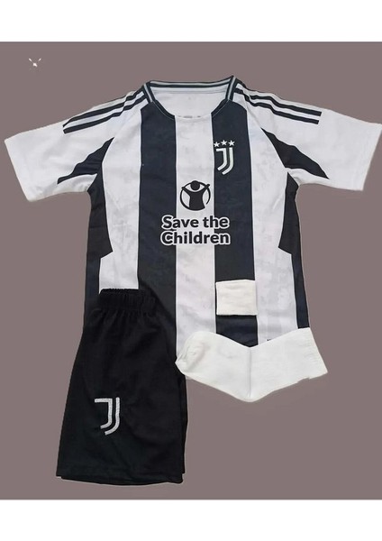Juventuss 2024/25 Yeni Sezon Kenan Yıldız Iç Saha Çocuk Forması 4'Lü Set (10)