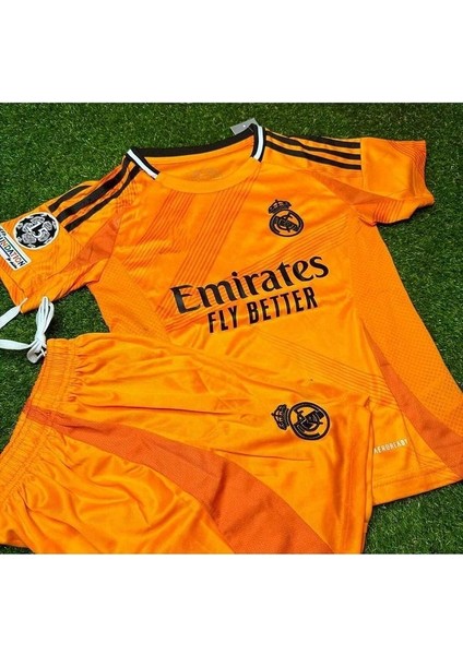Vini Jr. 2024/25 Yeni Sezon Deplasman Çocuk Forması 4'Lü Set (Orange)