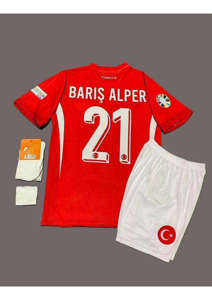 Barış Alper Yılmaz Türkiye Milli Takım Kırmızı Çocuk Forması 4'Lü Set