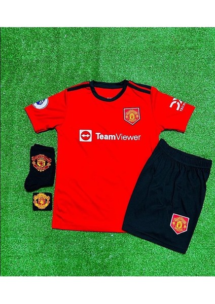 M.Unitedd 2022-23 Sezonu Cristiano Ronaldo Çocuk Forması 4'Lü Set (Armalı) fiyatları