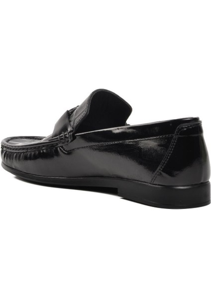 Siyah Hakiki Deri Erkek Loafer Ayakkabı PC.25104