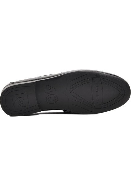 Siyah Hakiki Deri Erkek Loafer Ayakkabı PC.25104