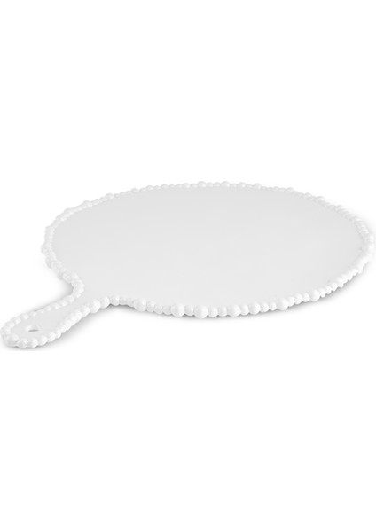 Perla Melamin Yuvarlak Peynir Tabağı 42 cm Beyaz