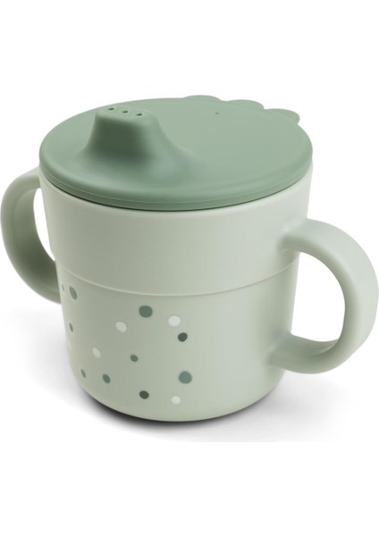 Foodie Happy Dots Içecek Bardağı 215 ml, Kapaklı ve Kulplu