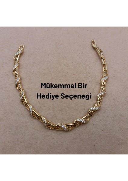 Göz Alıcı Altın Rengi Zirkon Taşlı Şık Xuping Bileklik modelleri
