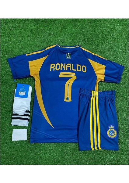 Al.Nassr 2023/24 Yeni Sezon Cristiano Ronaldo Deplasman Çocuk Forması 4'Lü Set