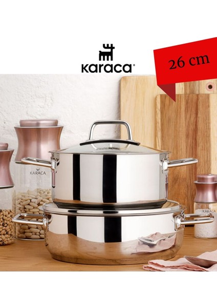 Galaxy Çelik Tencere 26 cm 6,7 Lt