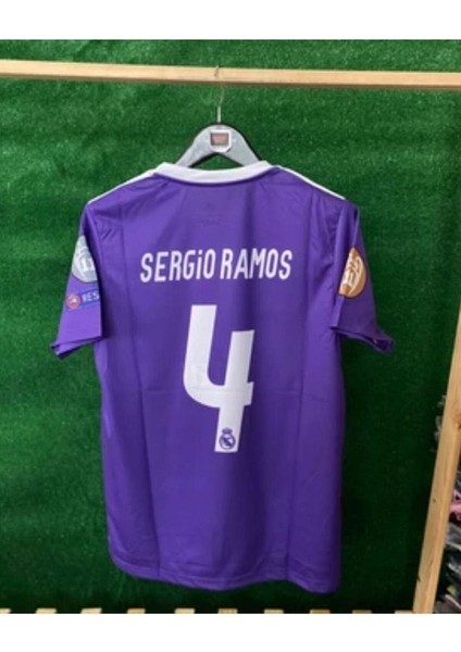 R. Madrid 2017 Cardiff Şampiyonlar Ligi Finali Sergio Ramos Forması (Kısa-Kol)