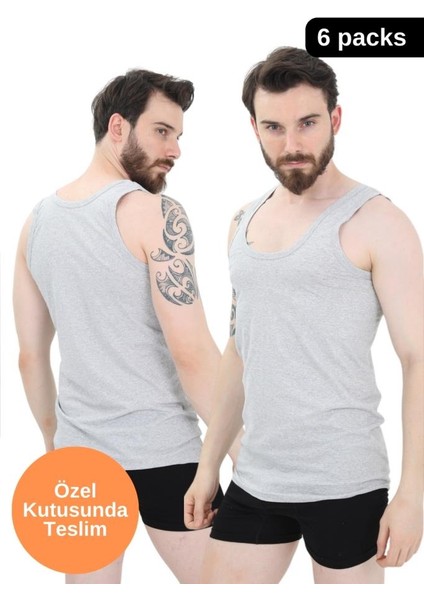 Erkek 6'lı Atlet Seti Şık Özel Kutuda Ekonomik Paket