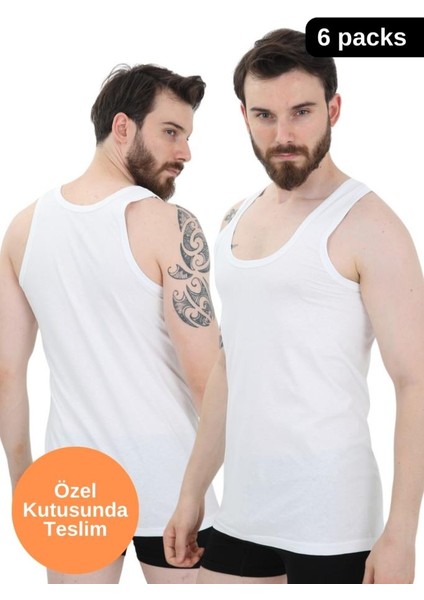 Erkek 6'lı Atlet Seti Şık Özel Kutuda Ekonomik Paket