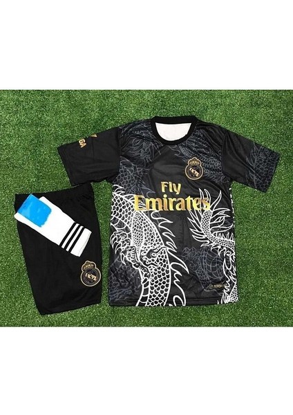 R.Madridd 2023/24 Sezon Dragon Desenli Cristiano Ronaldo Konsept Çocuk Forması 3'Lü Set (Black) fırsatları