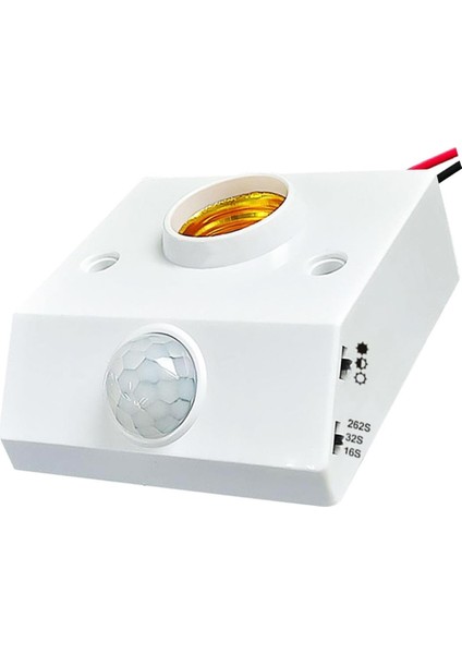 Ledx DY-102 Abs 360 Pır Harekete Duyarlı Sensörlü E27 Duy Aparatı Zaman Hasasiyet Ayarlı