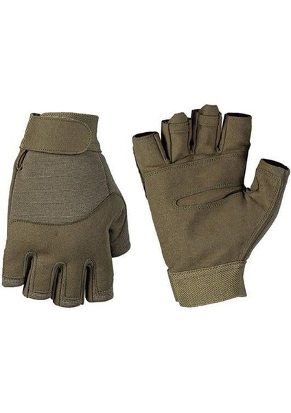 Yarım Parmak Army Yesıl Eldıven