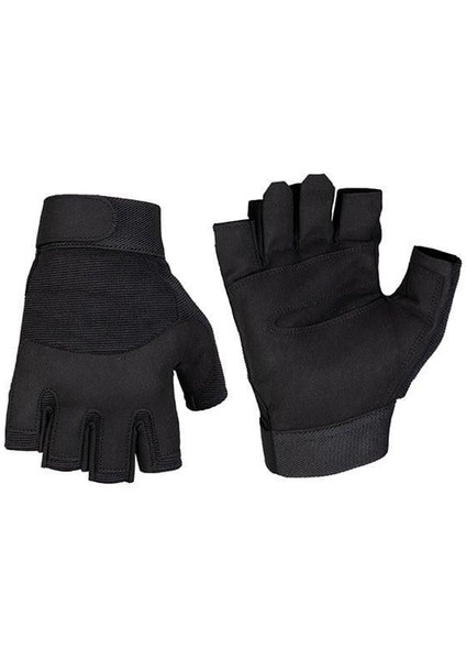 Yarım Parmak Army Sıyah Eldıven