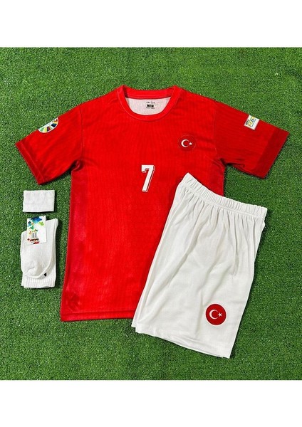 Türkiye Euro 2024 Kerem Aktürkoğlu Çocuk Forması 4'Lü Set (Red)