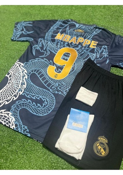 R.Madrid 2024/25 Sezonu Kylian Mbappe Dragon Desenli Konsept Çocuk Forması 4'Lü Set