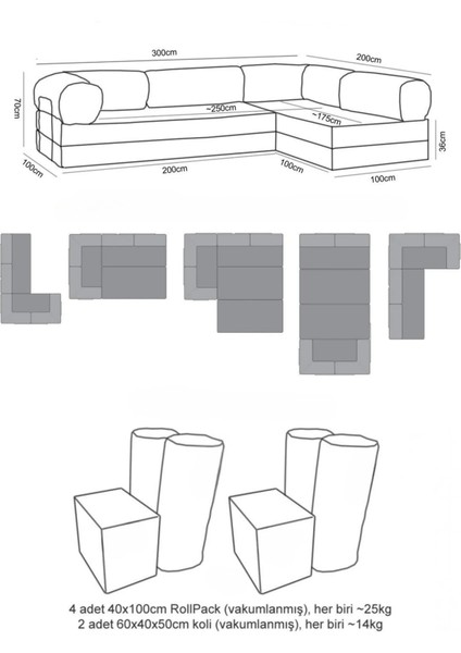 Zenya Corner Köşeli Uzanma Koltuğu ve Katlanır Yatak fırsatları