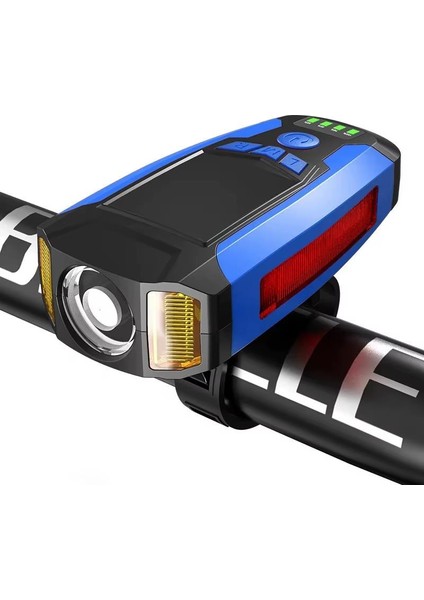 Bisiklet LED Fener Alarm Siren Km Hız Göstergesi Sayacı Su Geçirmez LCD Ikaz Lambası Işıldak Çok Fonksiyonlu