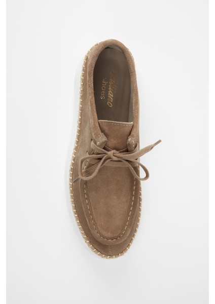 Osaka Hakiki Deri Bej Süet Eva Hazır Taban Sneaker modelleri