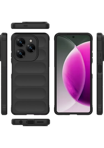 Tecno Spark 20 Pro 4g Kılıf Kamera Korumalı Kabartmalı Yumuşak Renkli Silikon Kapak Mat Hisli Içi Kadife Süet Kapak