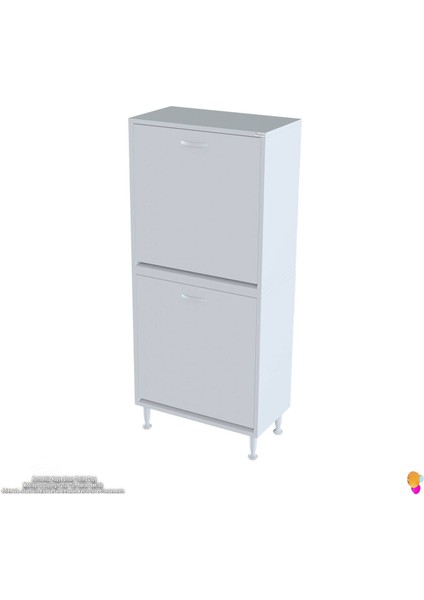 Ilkim Modern Çamaşır Ünitesi, 60X138X32,5 cm Gizli 4 Göz Minimalist Akıllı Sepetli Dolap indirimleri