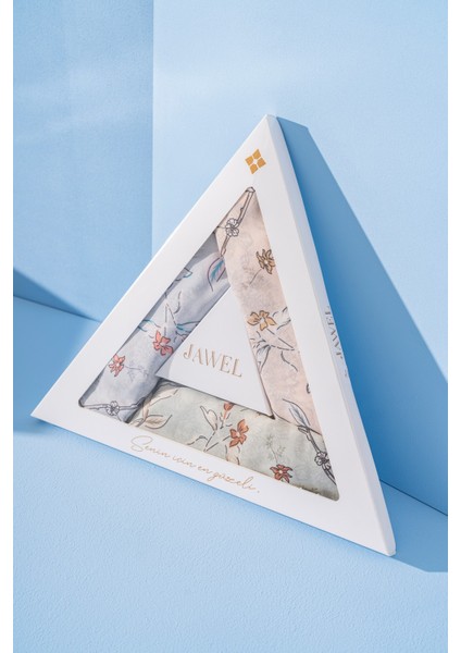 Kadın Spring Soft Eşarp Paketi Limira (Soft Yeşil-Bej-Açık Gri)