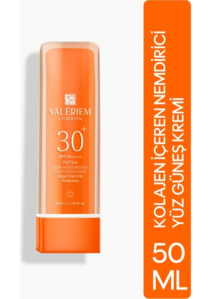 Velura Face Kolajenli Ve Nemlendiricili SPF30 Yüz Güneş Kremi