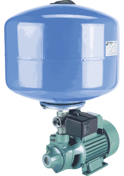 Varan Qb-80 Hıd/24 Lt Tanklı Preferikal Pompalı Hidrofor 1 Hp/ 0.75 Kw, Trifaze 380 V, 20-30 Mss