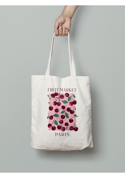 Fruit Market Paris Bez Çanta 35X40CM - Tote Bag