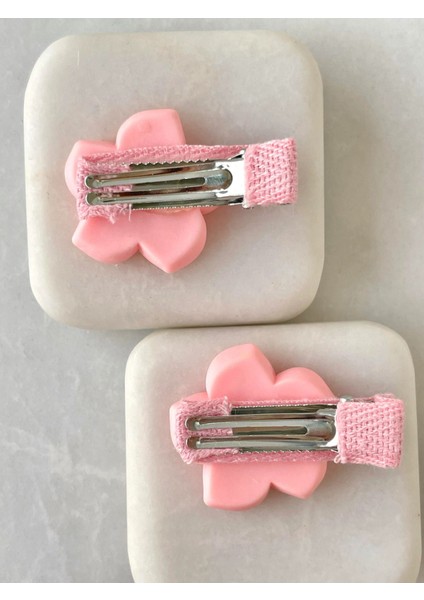 Toz Pembe Girdap Lotus Çiçek Model Çiftli Çocuk Pens Toka fiyatları