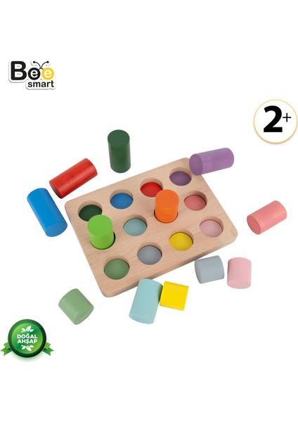 Renkli Silindir Yerleştirme Eğitici Silindir Montessori Oyuncakları modelleri