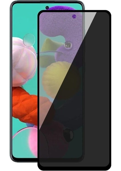 Samsung Galaxy A51- Uyumlu Privacy Hayalet -Gizli -Temperli Cam Ekran Koruyucu - Anti Static Esd Hd