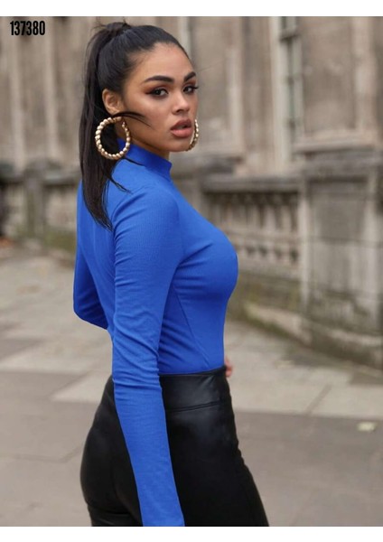 Kadın Uzun Kollu Balıkçı Yaka Viskon Bluz-Son Görsel Hediyemizdir. fiyatları