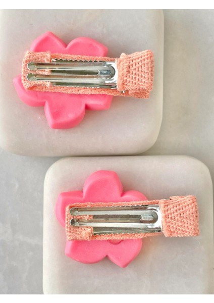 Fuşya Renk Girdap Lotus Çiçek Model Çiftli Çocuk Pens Toka fiyatları