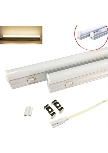 CT-2469 T5 Bant Armatürü Eklenebilir Anahtarlı 20W Ledli Beyaz Kasa Günışığı 3200K 177CM fiyatları