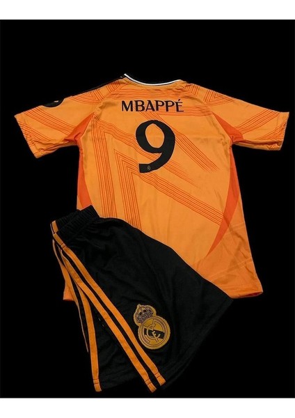 R. Madrid 2024/25 Yeni Sezon Kylian Mbappe Deplasman Çocuk Forması 4'Lü Set