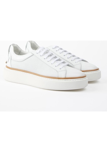 Pisa Hakiki Deri Beyaz Floter Soft Vardolalı Eva Hazır Taban Sneaker fiyatları