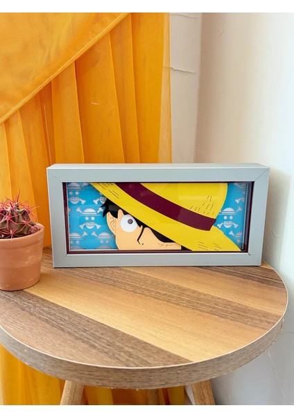 Luffy 3D Anime Lightbox Işıklı Kutu Tablo