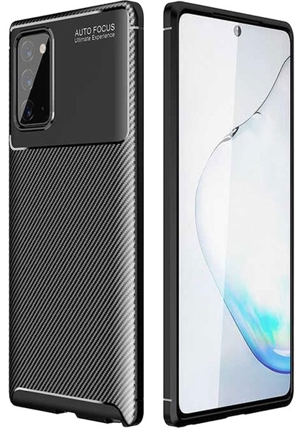 Samsung Galaxy Note 20 Karbon Desenli Negro Silikon Kılıf