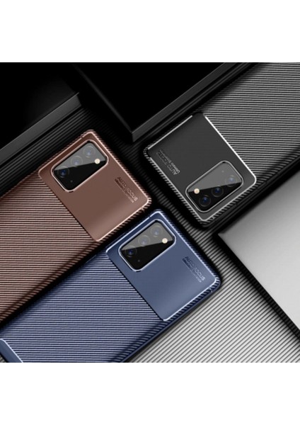 Samsung Galaxy Note 20 Karbon Desenli Negro Silikon Kılıf modelleri