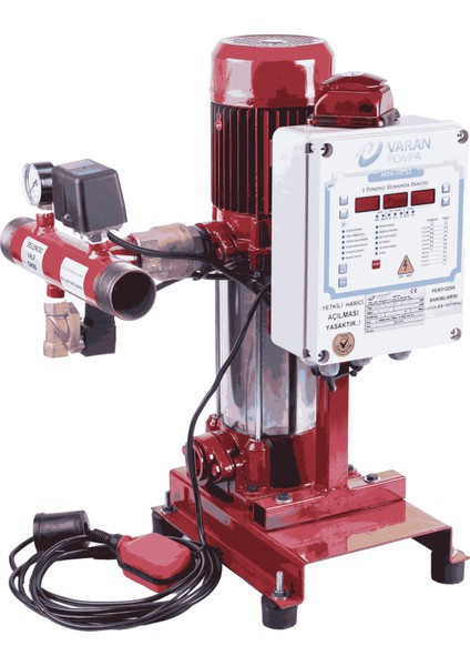 Varan PVM4-8x1 YHID Tek Pompalı Yangın Hidroforu 3 HP / 2.2 kW, Trifaze 380 V, Test Programlı