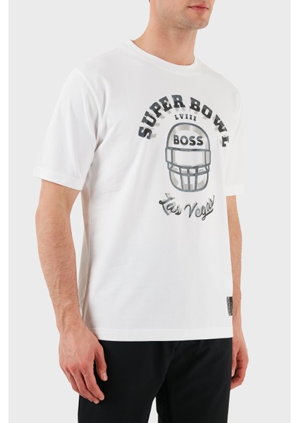 Baskılı Streç Pamuklu Relaxed Fit Bisiklet Yaka T Shirt Erkek T Shirt 50510816 100 fırsatları