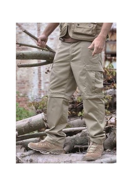 Zıp-Off Bej Pantolon Xl
