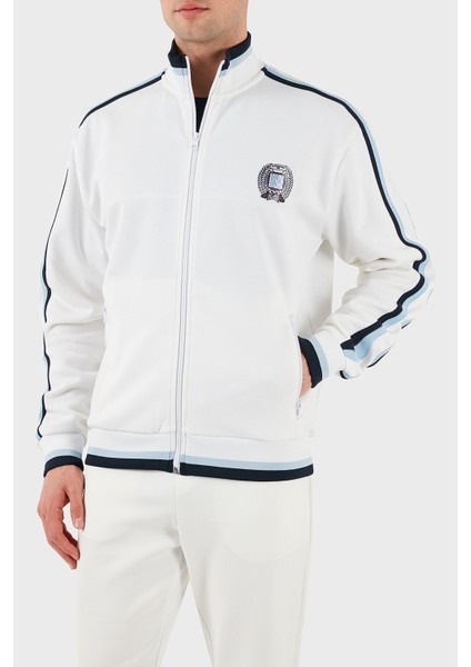 Logo Baskılı Pamuklu Regular Fit Şerit Detaylı Dik Yaka Sweat Erkek Sweat 50510098 100 indirimleri