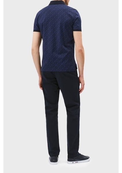 Monogram Logolu Pamuk Düğmeli Polo Yaka T Shirt Erkek Polo Yaka T Shirt MW0MW39218 0gy modelleri